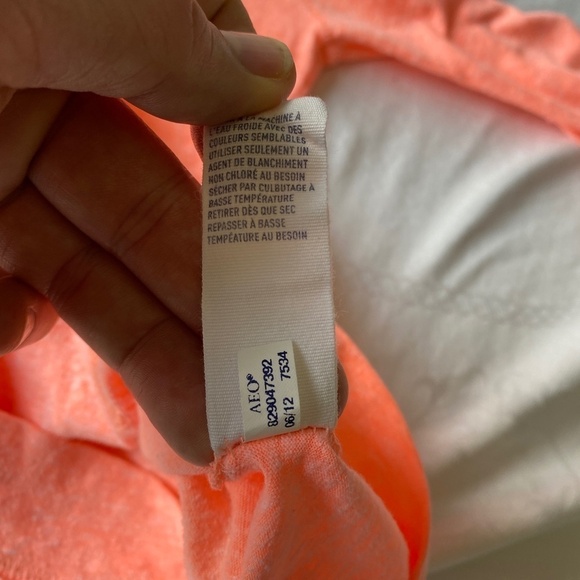 American Eagle Outfitters Women's Peachy-Pink Full Zip Lightweight Hoodie Medium - Picture 10 of 14